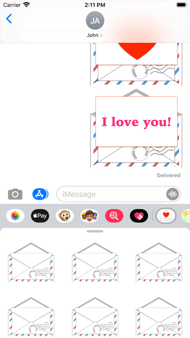 love letters stickers Screenshot