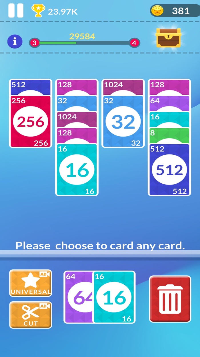 2048 Merge Card