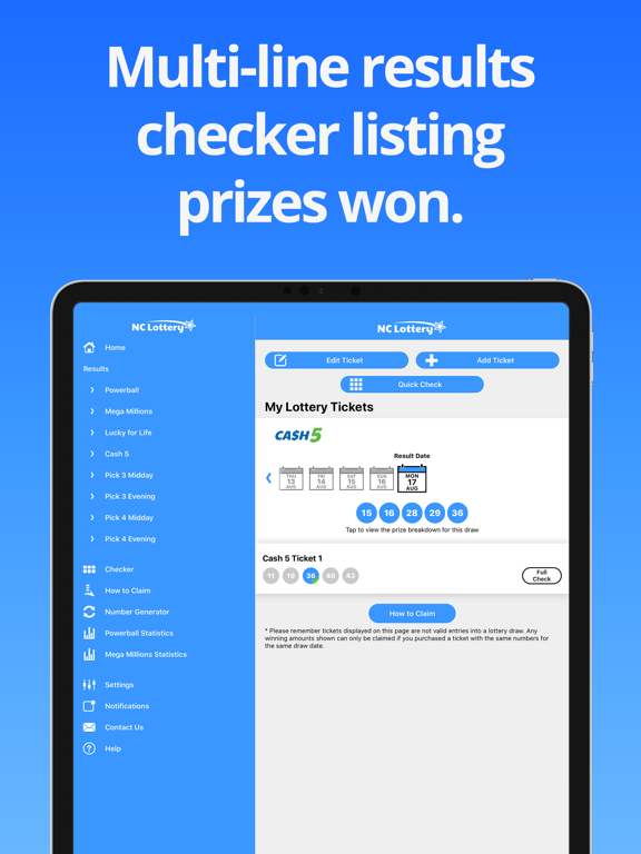 Screenshot #6 pour North Carolina Lotto Results