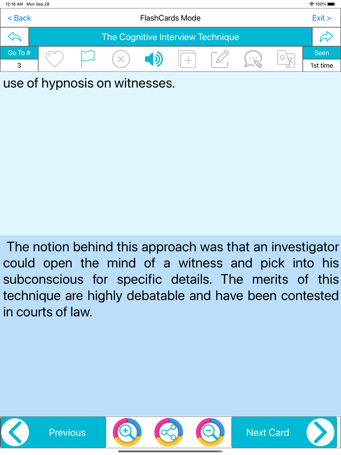 Legal Investigation techniques