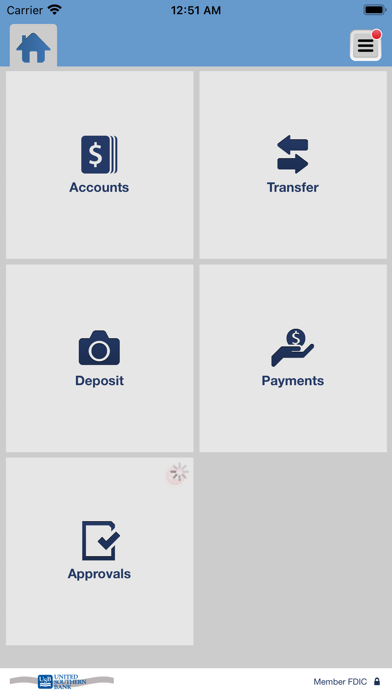 UNITED SOUTHERN BANK BUSINESS Screenshot