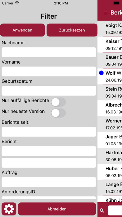 Laborgemeinschaft Bielefeld Screenshot
