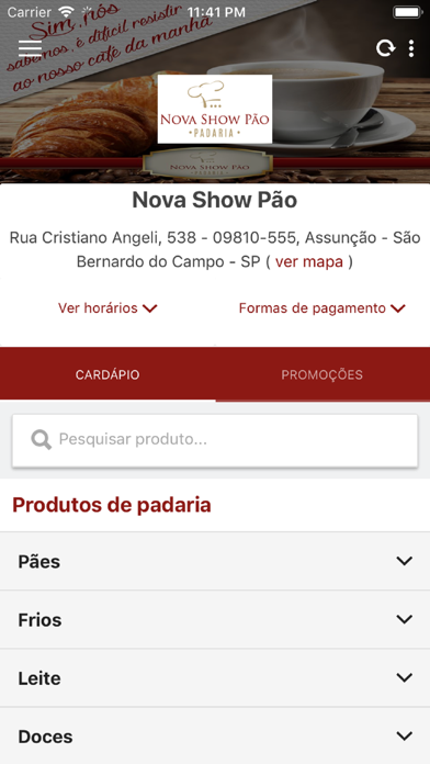Show Pão Padarias Screenshot