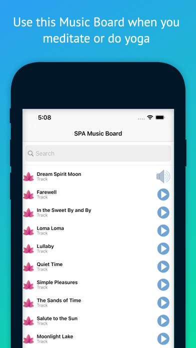 Spa Music Board for Yoga Screenshot