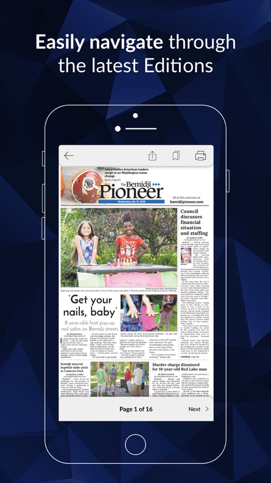 #2. Bemidji Pioneer E-paper (iOS) By: Forum Communications Company
