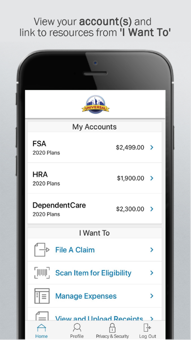 Universal Benefits Screenshot