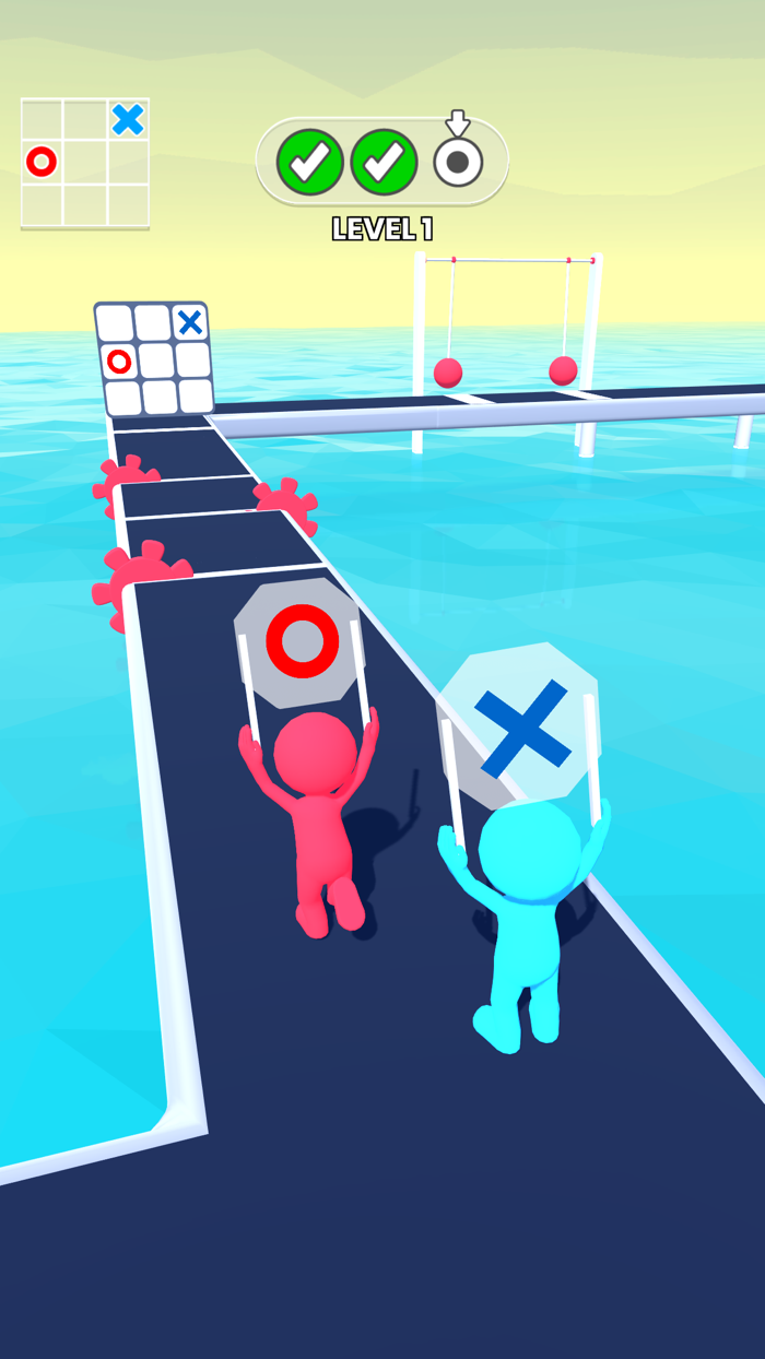 Tic-Tac-Toe Race Stickman Run