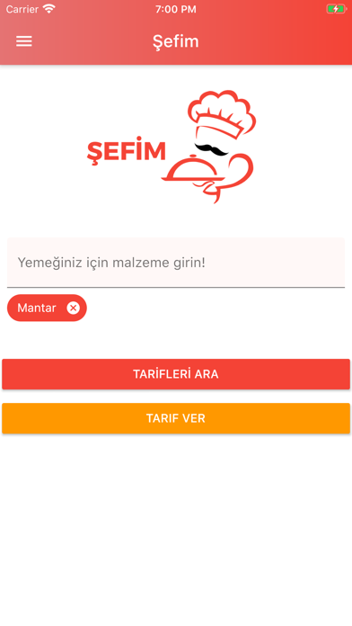 Şefim Screenshot 1 - AppWisp.com Şefim Screenshot 1 - AppWisp.com