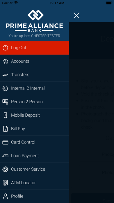 Prime Alliance Bank Screenshot