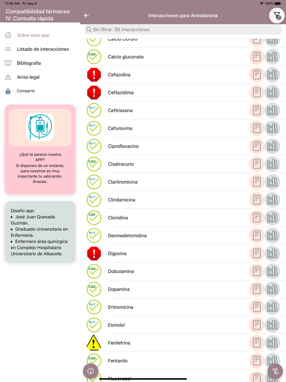 Screenshot #6 pour Compatibilidad fármacos IV