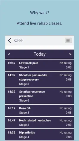 Game screenshot GPEP Physiotherapy Exercises apk