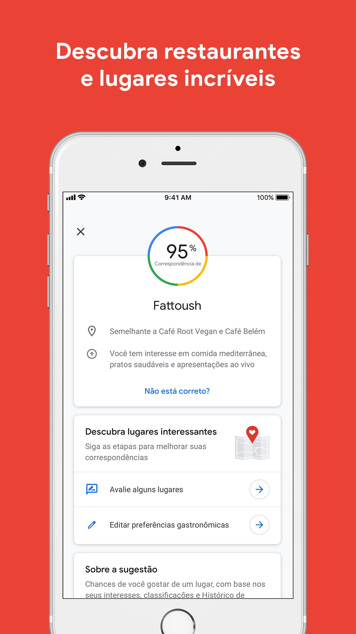 Screenshot do app Google Maps -trânsito & comida