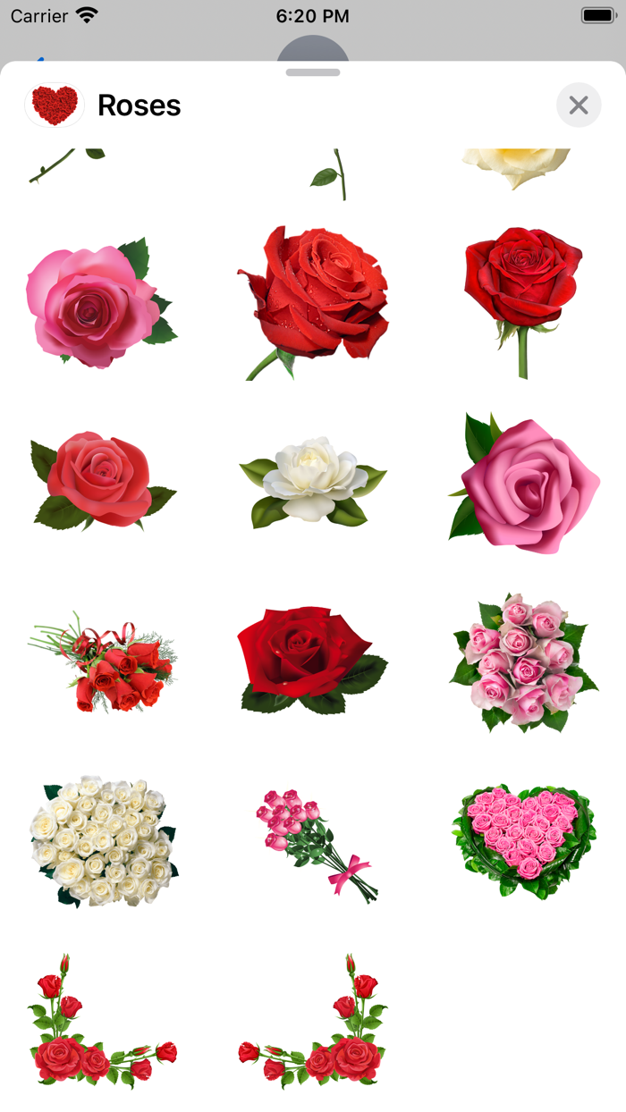 Roses to Love Stickers