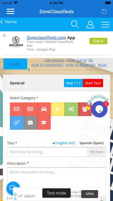 ZoneClassifieds Screenshot