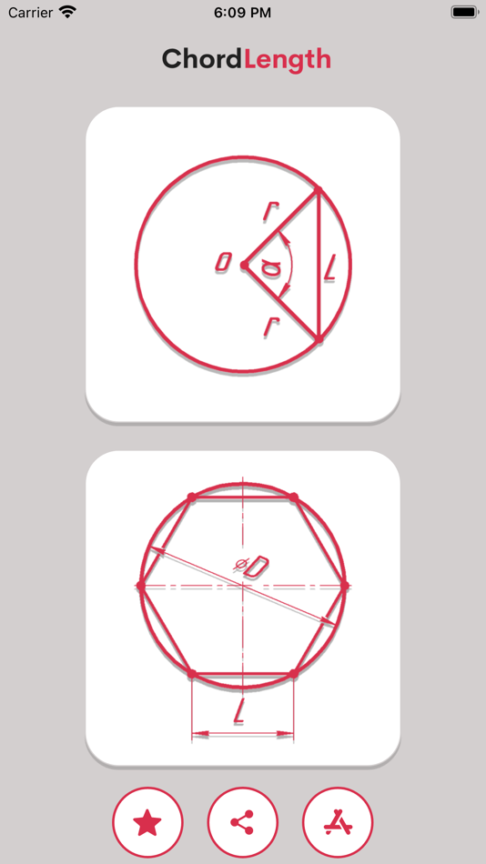 #1. Chord Length Calculator (iOS) 来自: Gorasiya Vishal Nanjibhai