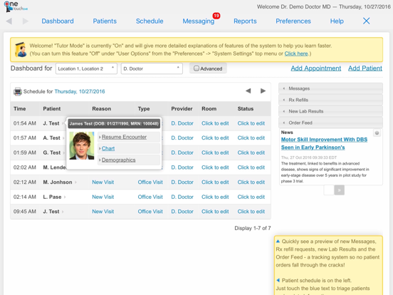 OneTouch EMR iPad screenshot 4 - Medical app