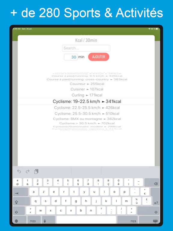 Screenshot #5 pour Calories Sport & Activité