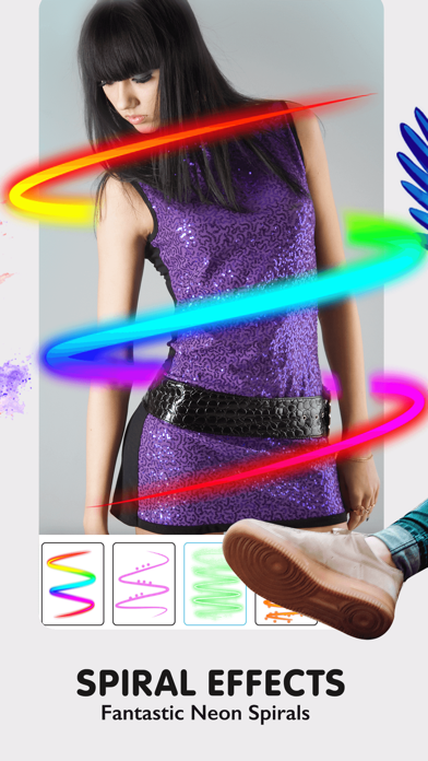 Drip Wing Neon Spiral Art Screenshot