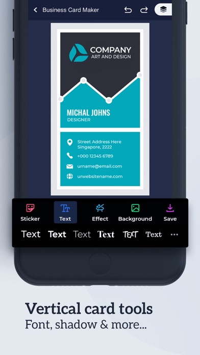 Digital Business Card Maker Screenshot