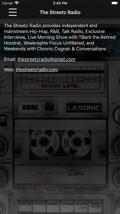 Streetz Radio Screenshot
