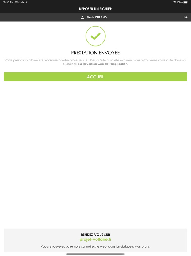 Mon Oral Projet Voltaire On The App Store