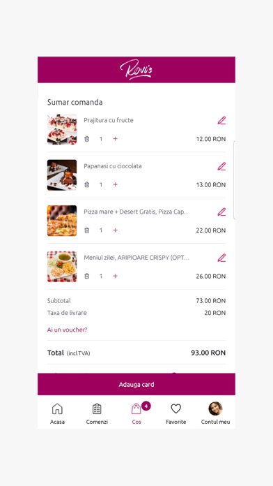 Rovi's Delivery Screenshot