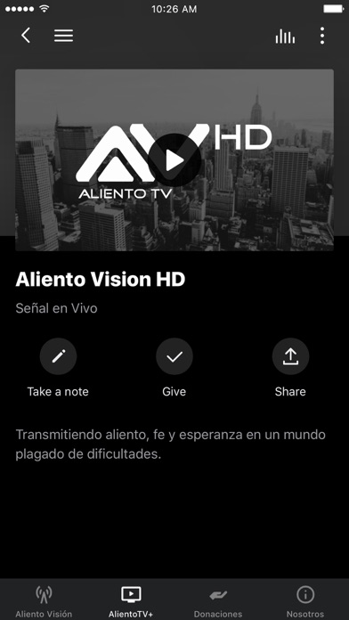 Aliento Vision TV Network Screenshot