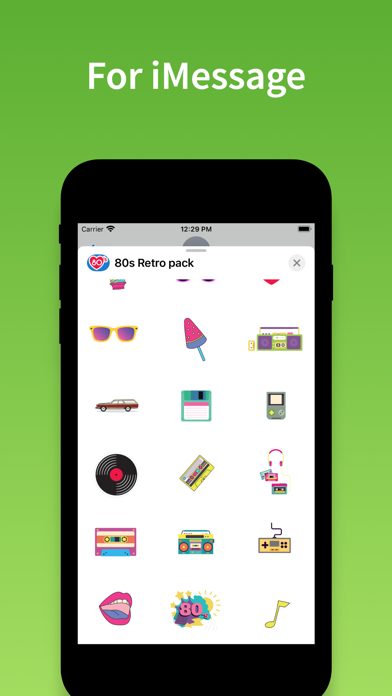 80s Retro stickers & emoji Screenshot