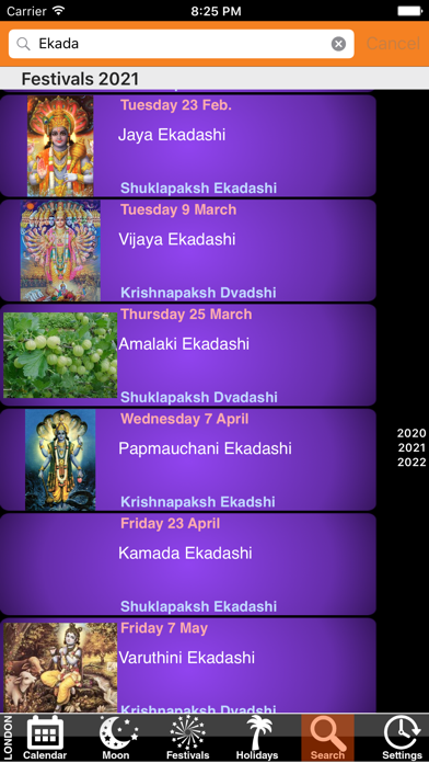 India Panchang Calendar 2021 Screenshot