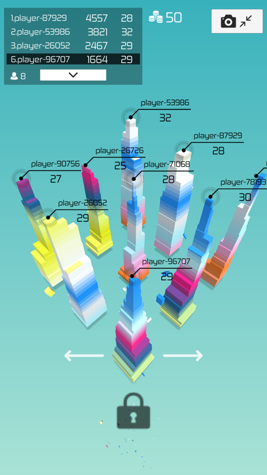 #5. towerz.io - Multiplayer Stack (iOS) 由: Murat Yucel