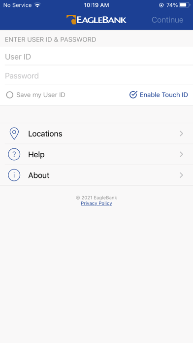 EagleBank Mobile Screenshot