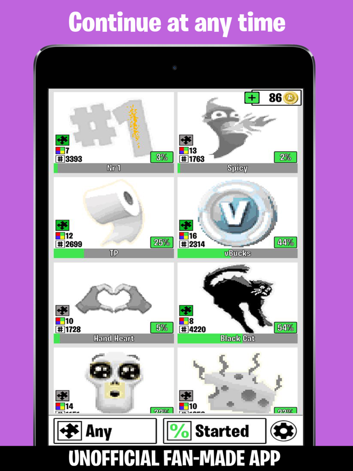 Pixels from Fortnite