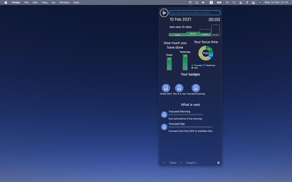 #2. Me Focused - Pomodoro Timer (macOS) 由: Sergiy Alpaev