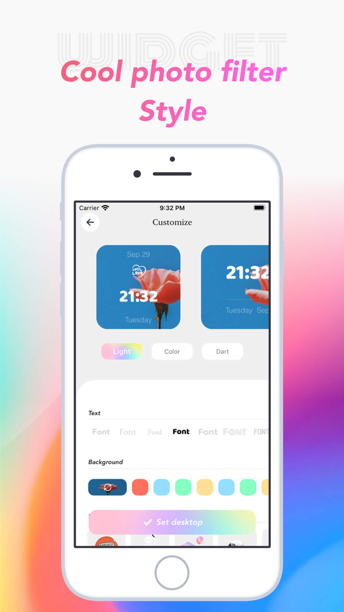 Color Clock Widget-Home Screen