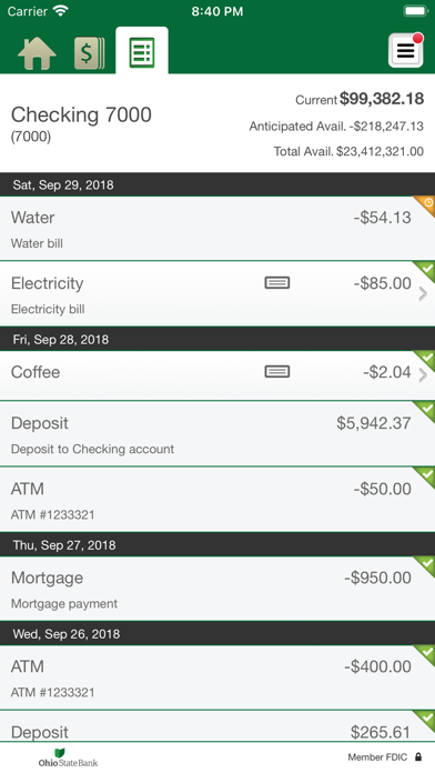 Ohio State Bank Business Screenshot
