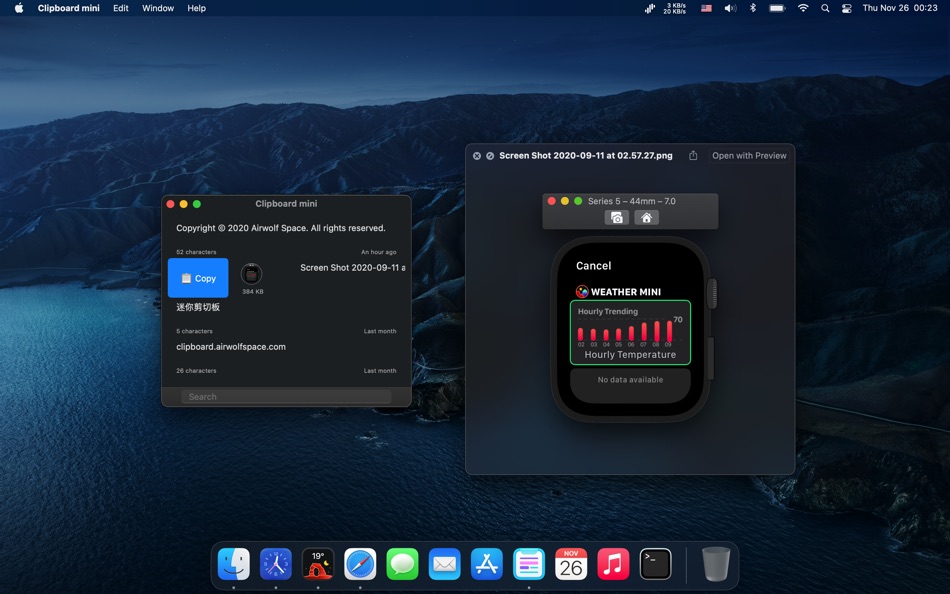 #1. Clipboard mini (macOS) 由: Kai Luo