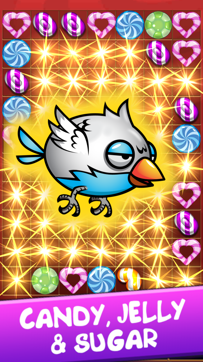 Birds Candy Jewels Gems Match