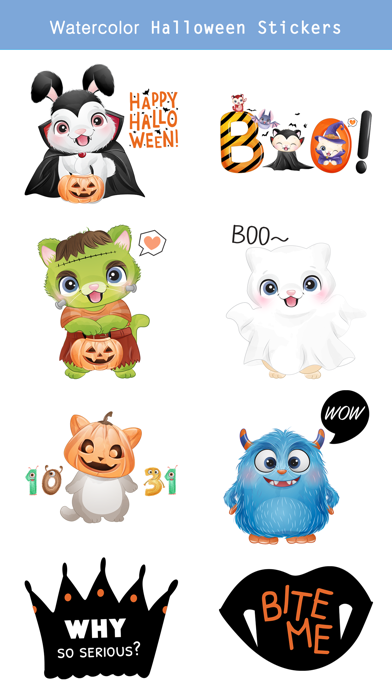 Watercolor Halloween Stickers- Screenshot