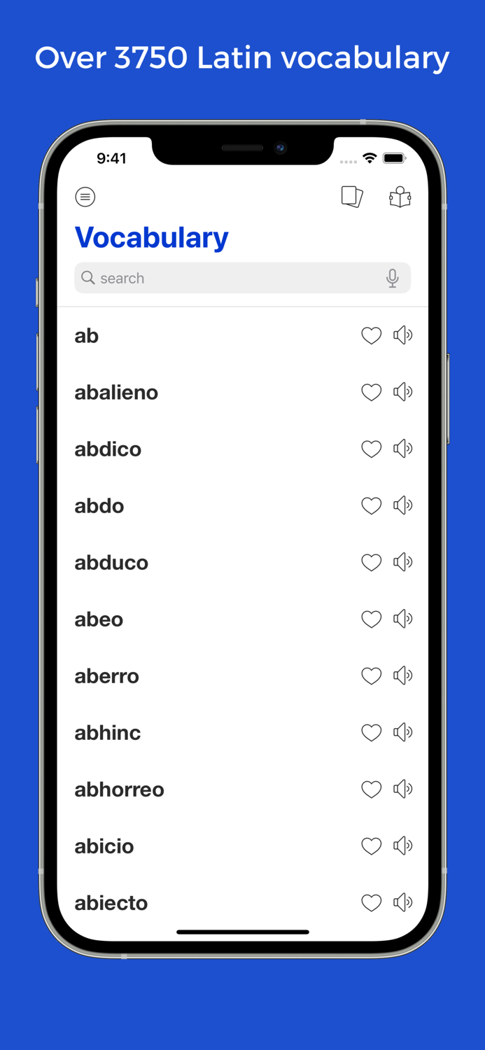 Latin vocabulary flashcards