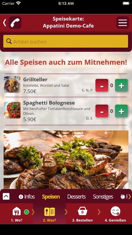 Appatini: Einfach. Bestellen.