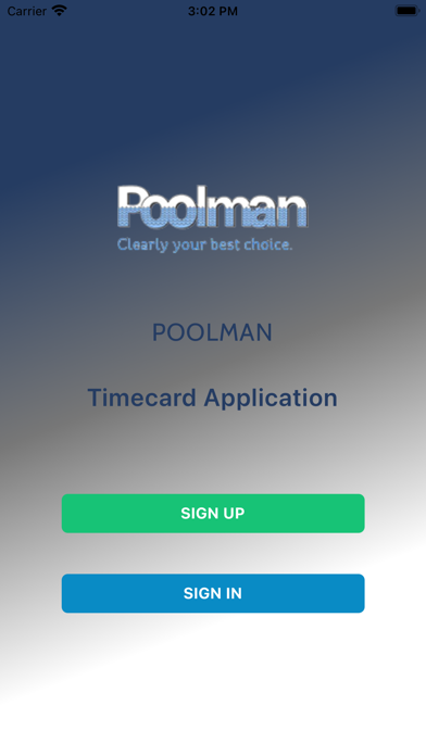 Poolman Timecard Screenshot