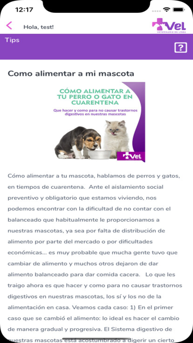 VETERINARIO EN LINEA Screenshot
