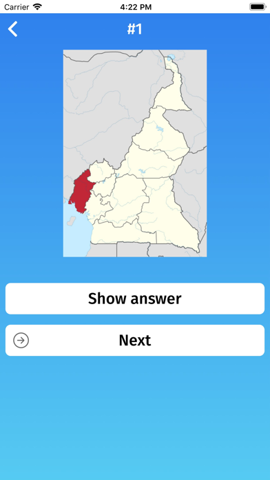 Cameroon: Regions Quiz Game Screenshot