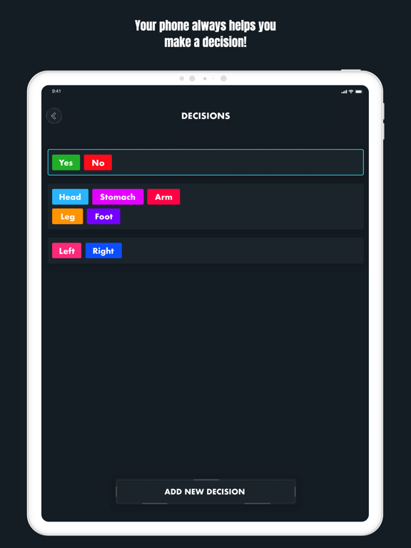 Decision Helper - yes or no ? iPad screenshot 4 - Entertainment app