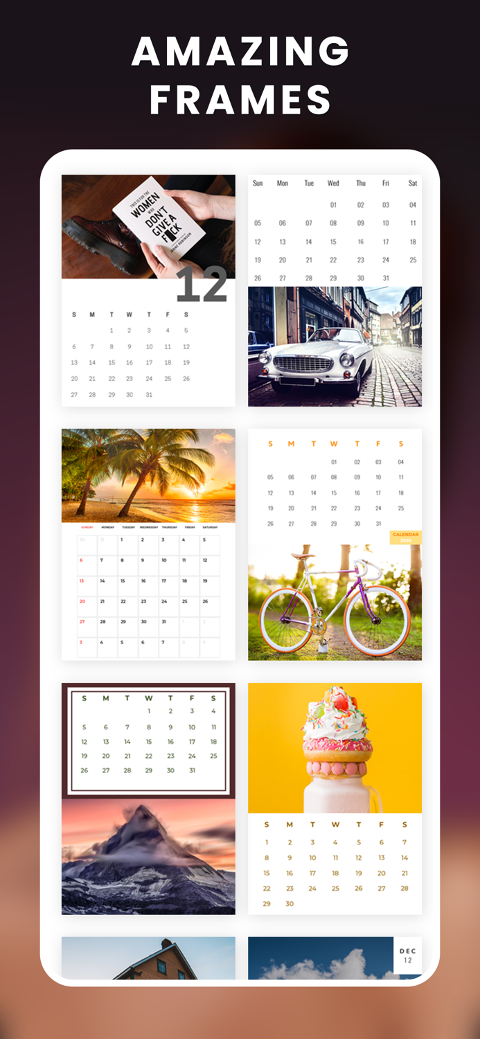 Calendar Photo Frames