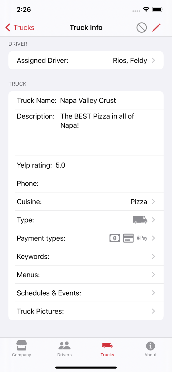 mFood™ - Food Truck Vendor App
