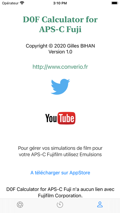 Screenshot #3 pour D0F Calculator pour Fuji