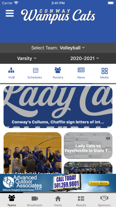 Conway Wampus Cats Athletics Screenshot