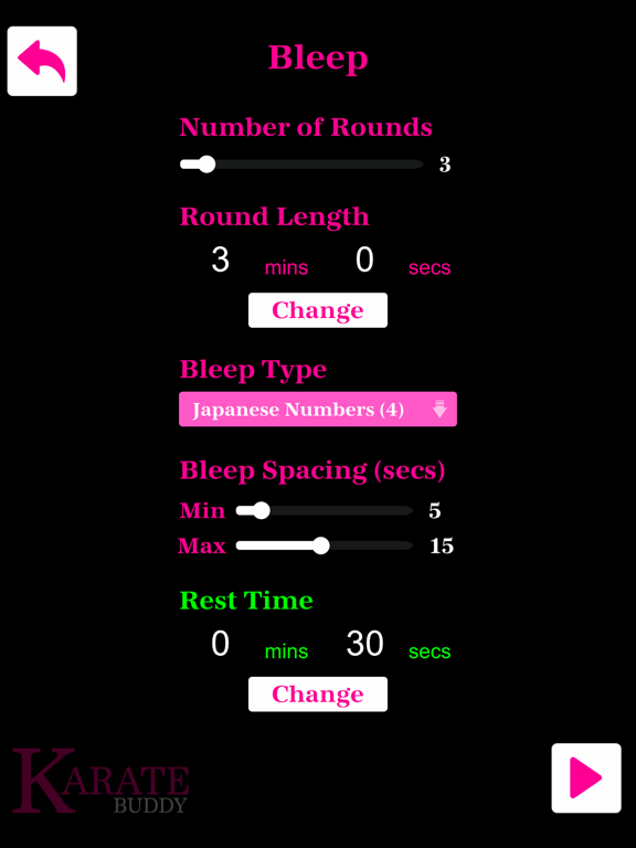 Karate Buddy iPad screenshot 3 - Sports app