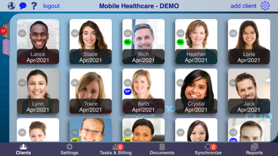 Mobile Healthcare EHR Screenshot